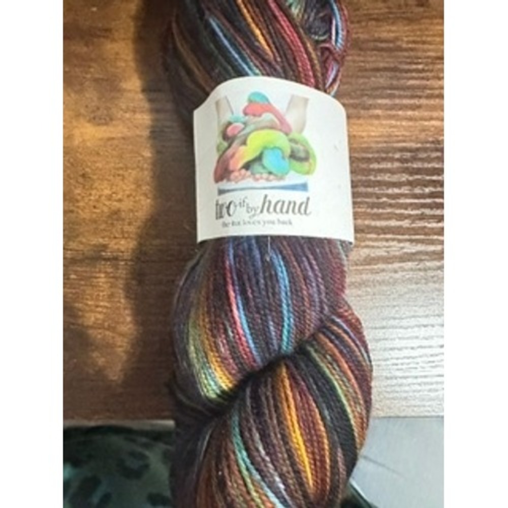 Two If By Hand Whiz Bangs Yarn Unisex 4oz Multi NEW MCN Fingering Hand Dyed